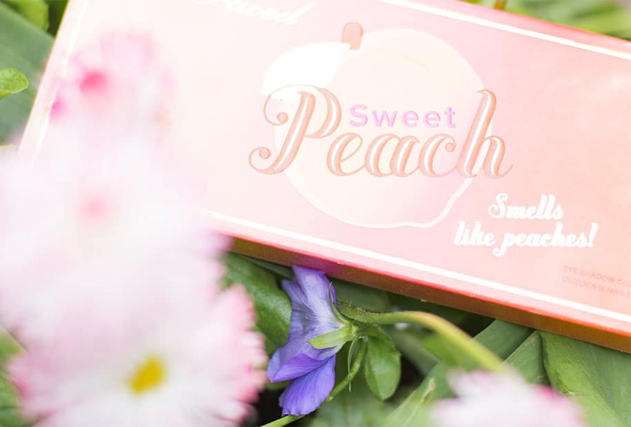 Zoom sur le packaging de la palette Seet Peach de Too Faced