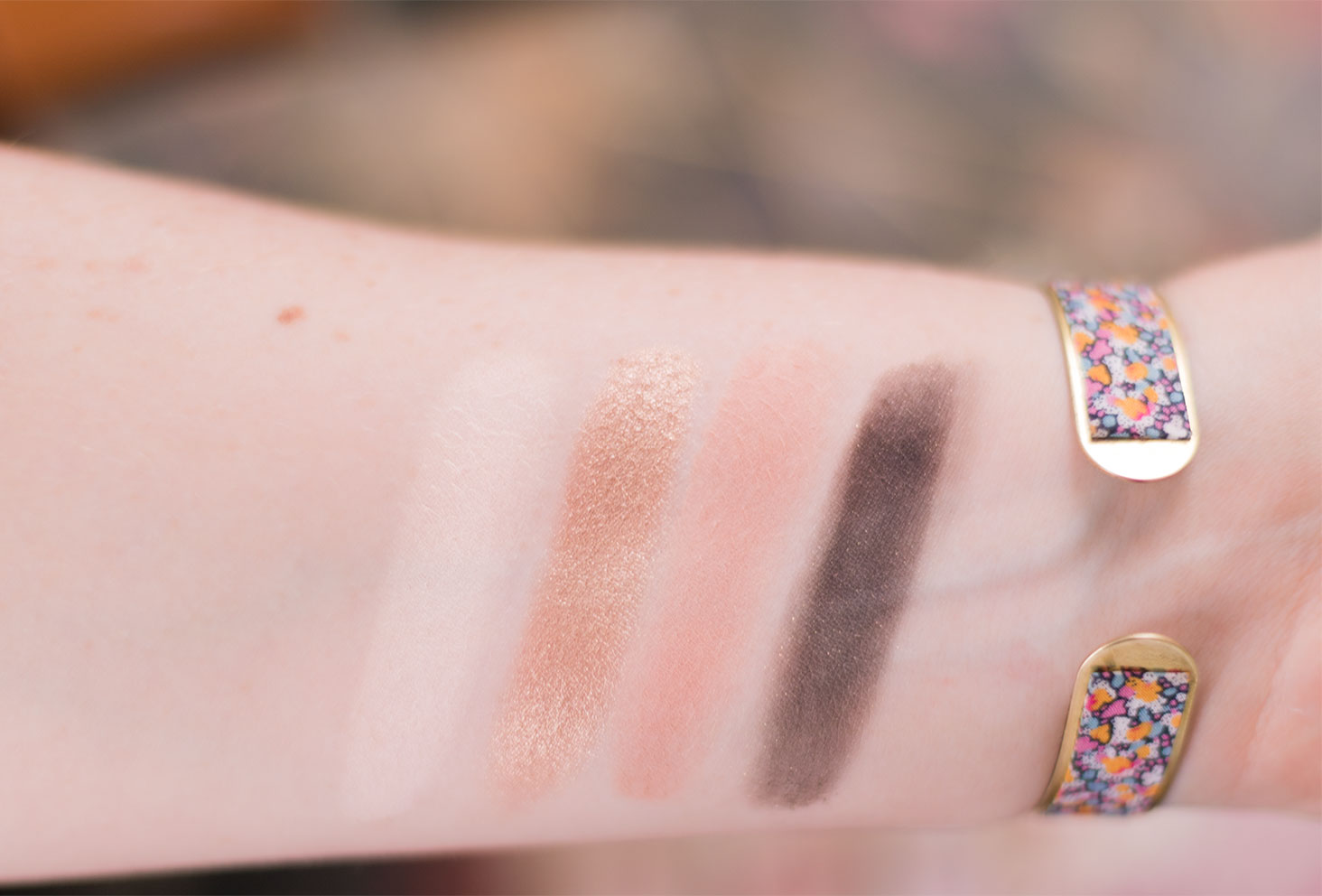 Swatch des fards de la ligne 3 de la palette Funfetti de Too Faced