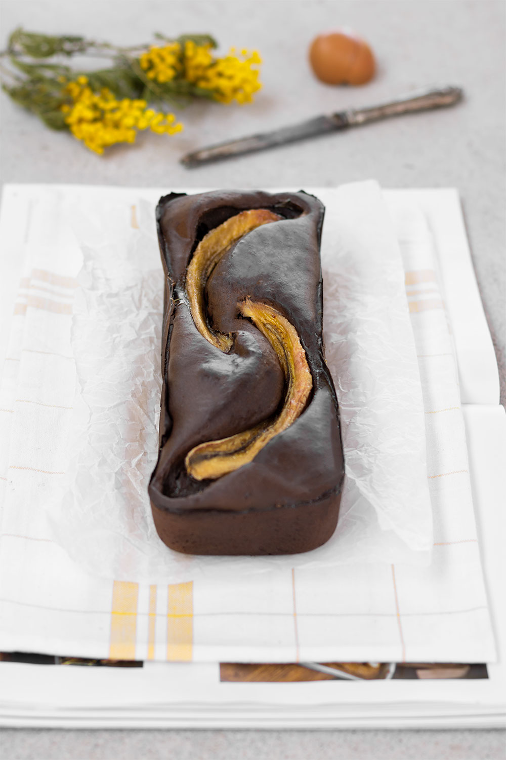 Zoom sur la recette facile du banana bread protéiné au Fit Chocolate de Natural Mojo